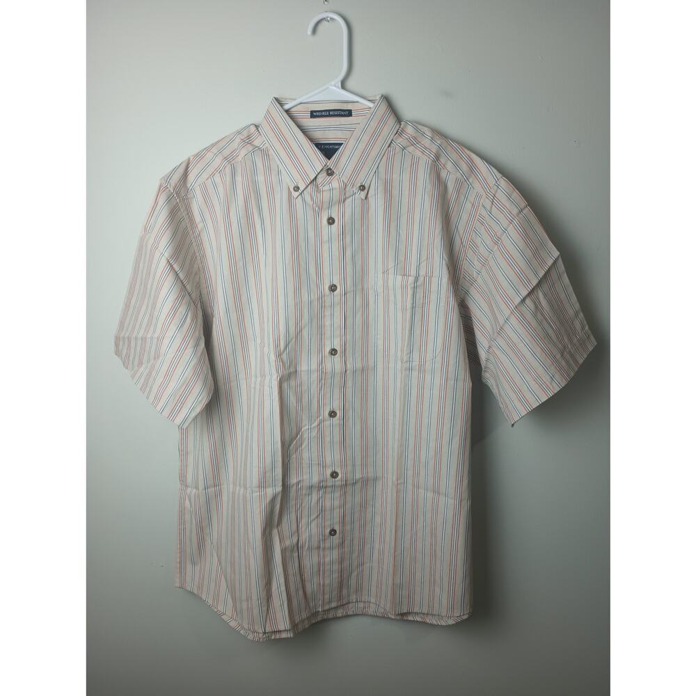 Vintage‎ Knightsbridge Striped Button up Shirt Men's size Large 90s 80s Gift